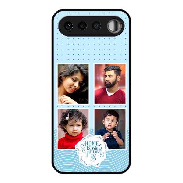 Realme 16 5G Custom Glass Phone Case - Cute Love Quote With 4 Pic Upload Design Realme 16 5G Custom Glass Phone Case - Cute Love Quote With 4 Pic Upload Design
