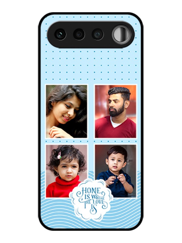 Custom Realme 16 5G Custom Glass Phone Case - Cute Love Quote With 4 Pic Upload Design