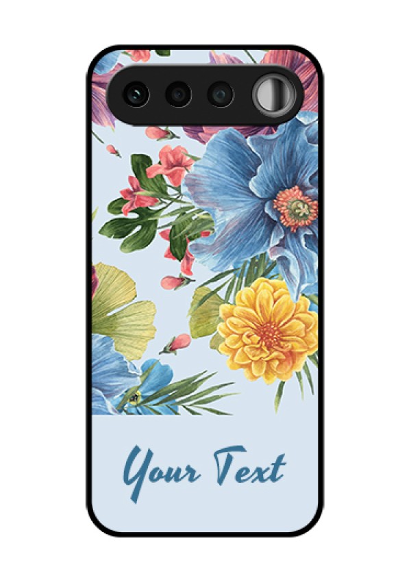 Realme 16 5G Custom Glass Phone Case - Stunning Watercolored Flowers Painting Design