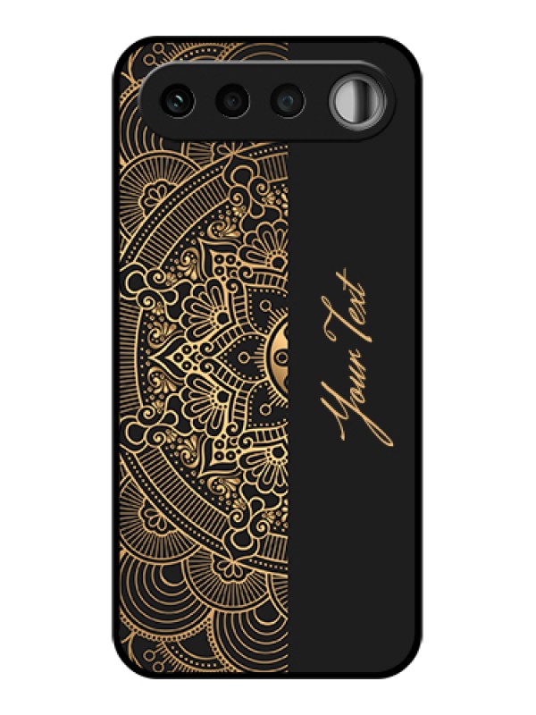 Custom Realme 16 5G Custom Glass Phone Case - Mandala Art With Custom Text Design