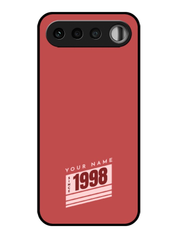 Custom Realme 16 5G Custom Glass Phone Case - Red Custom Year Of Birth Design