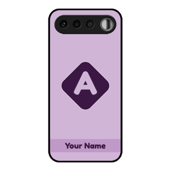Realme 16 5G Custom Glass Phone Case - Custom Letter In Curved Badge Design Realme 16 5G Custom Glass Phone Case - Custom Letter In Curved Badge Design