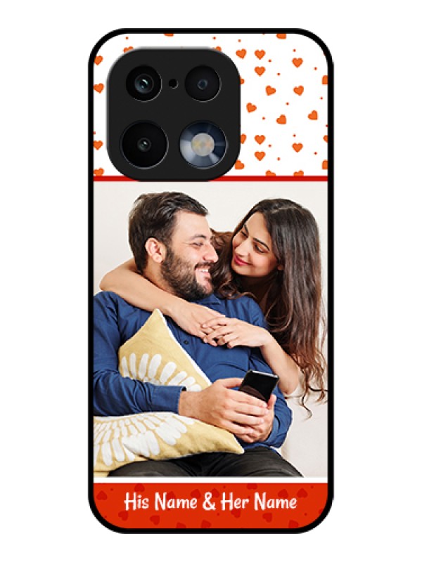 Custom Realme 16 Pro 5G Custom Glass Phone Case - Orange Love Symbol Design