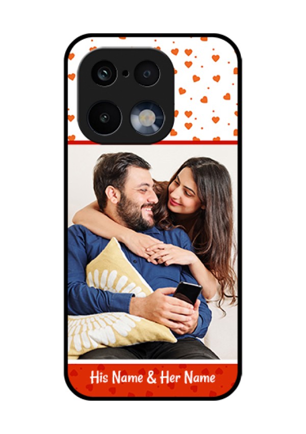 Realme 16 Pro 5G Custom Glass Phone Case - Orange Love Symbol Design