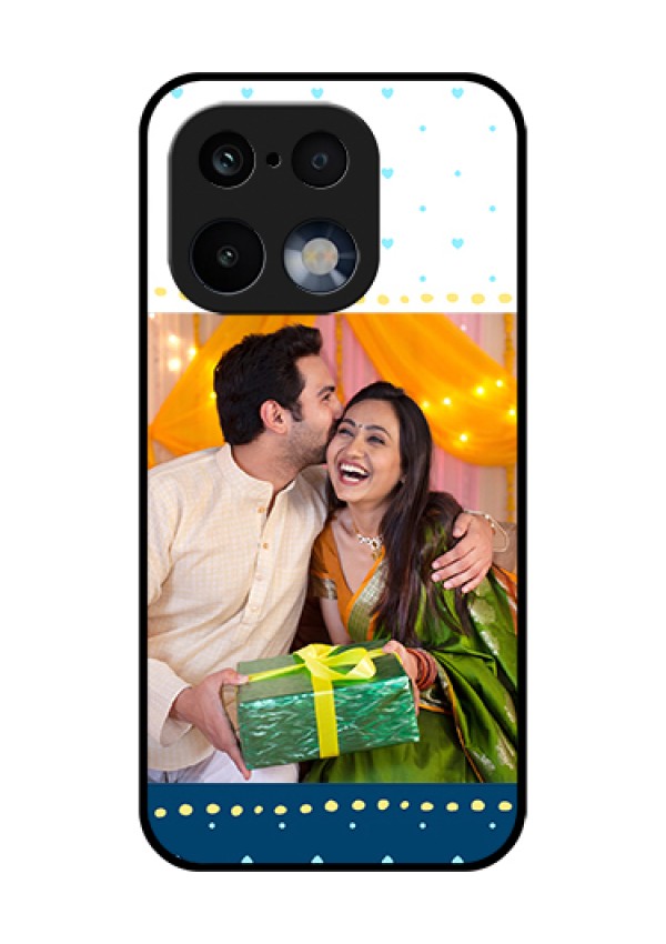 Realme 16 Pro 5G Custom Glass Phone Case - White And Blue Abstract Design