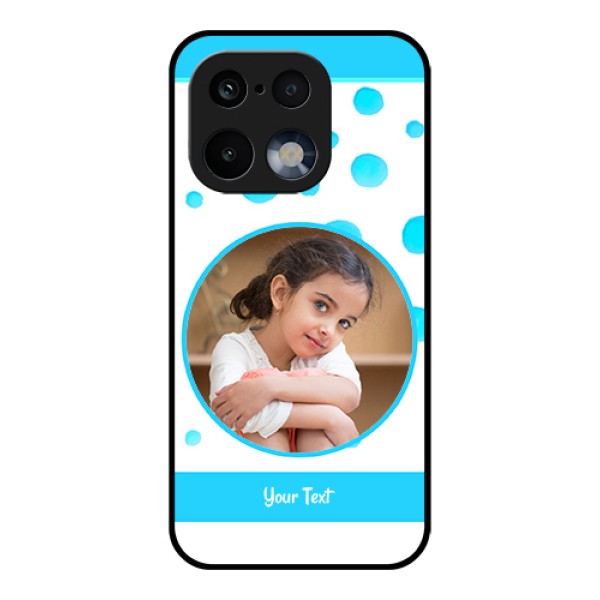 Realme 16 Pro 5G Custom Glass Phone Case - Blue Bubbles Pattern Design Realme 16 Pro 5G Custom Glass Phone Case - Blue Bubbles Pattern Design