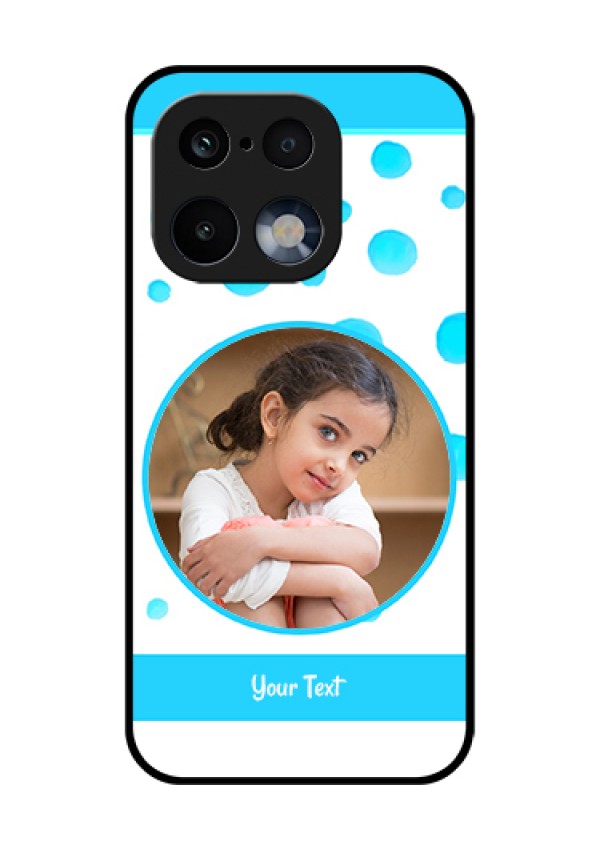 Realme 16 Pro 5G Custom Glass Phone Case - Blue Bubbles Pattern Design