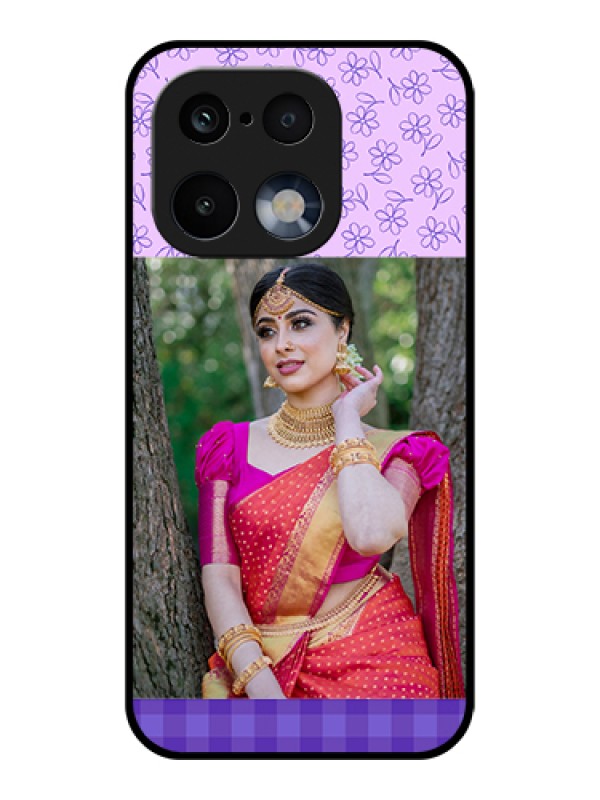 Custom Realme 16 Pro 5G Custom Glass Phone Case - Purple Floral Design