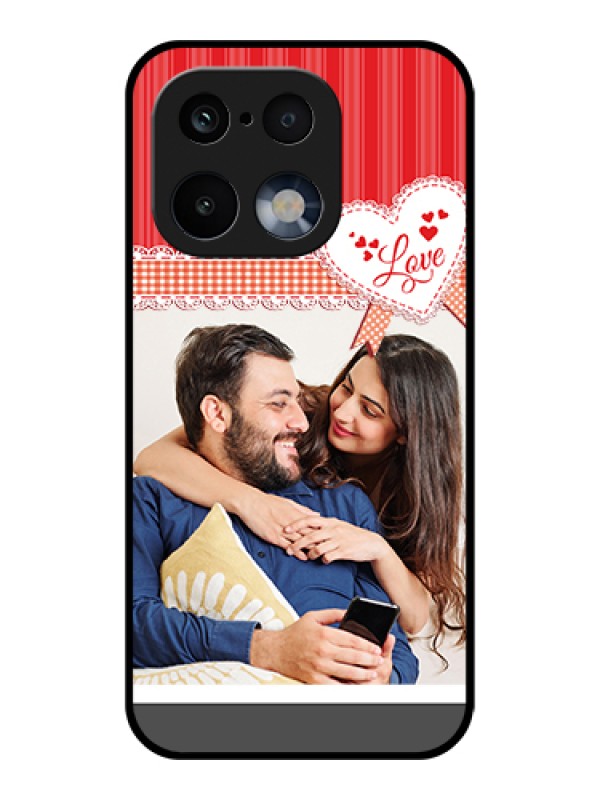 Custom Realme 16 Pro 5G Custom Glass Phone Case - Red Love Pattern Design