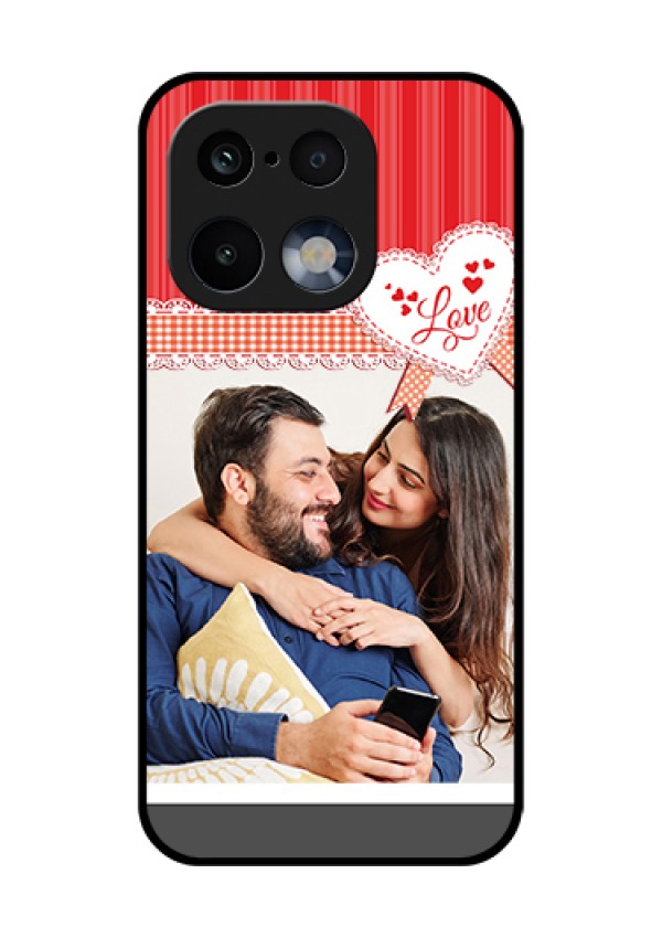 Realme 16 Pro 5G Custom Glass Phone Case - Red Love Pattern Design