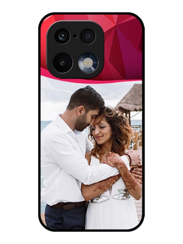 Custom Realme 16 Pro 5G Custom Glass Phone Case - Red Abstract Design