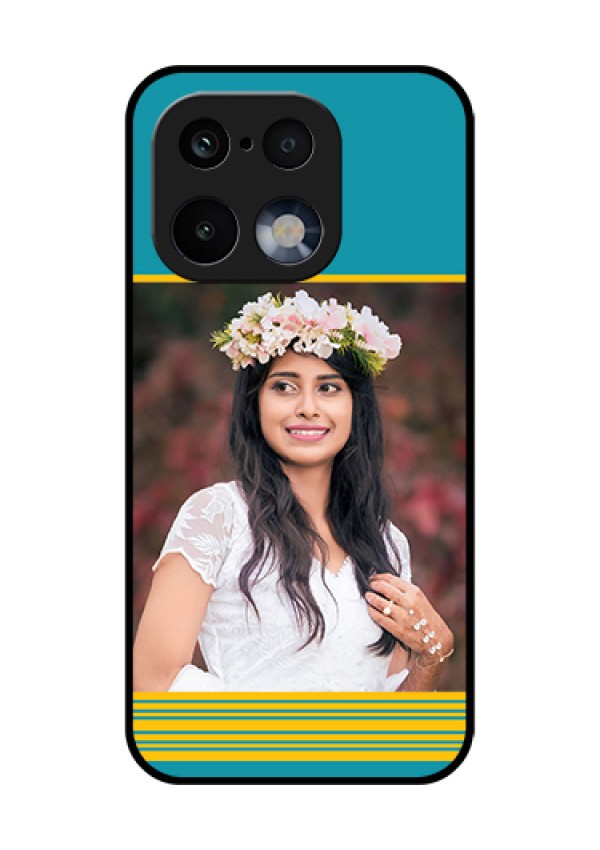 Realme 16 Pro 5G Custom Glass Phone Case - Yellow & Blue Design
