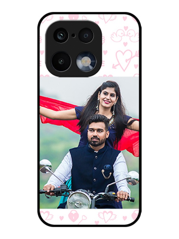 Custom Realme 16 Pro 5G Custom Glass Phone Case - Pink Flying Heart Design