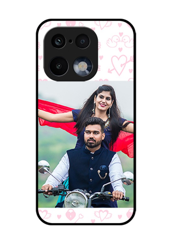 Realme 16 Pro 5G Custom Glass Phone Case - Pink Flying Heart Design