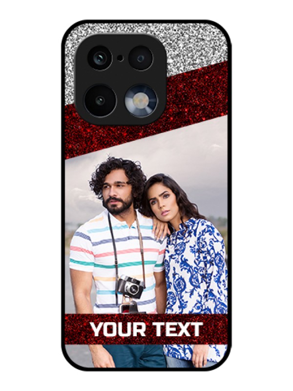 Custom Realme 16 Pro 5G Custom Glass Phone Case - Image Holder With Glitter Strip Design