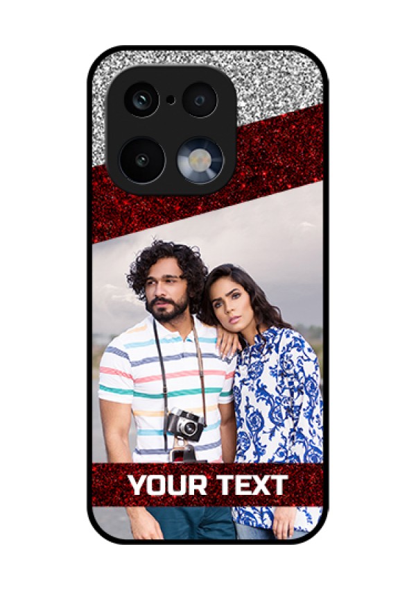 Realme 16 Pro 5G Custom Glass Phone Case - Image Holder With Glitter Strip Design
