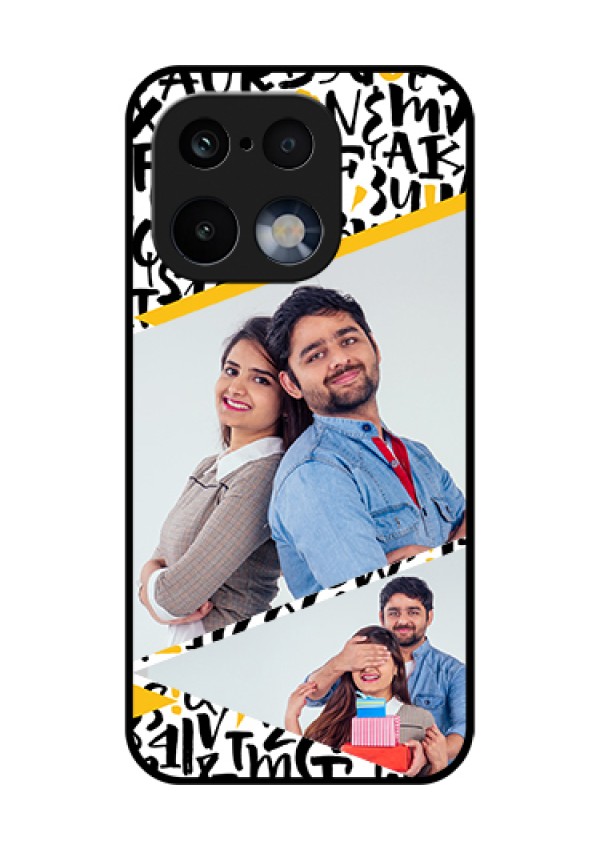 Realme 16 Pro 5G Custom Glass Phone Case - Letters Pattern Design