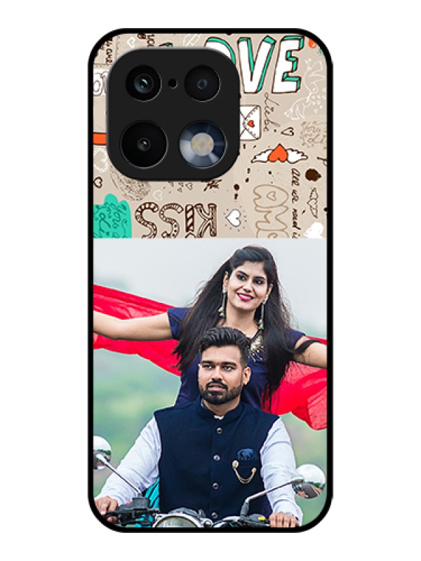 Custom Realme 16 Pro 5G Custom Glass Phone Case - Love Doodle Pattern