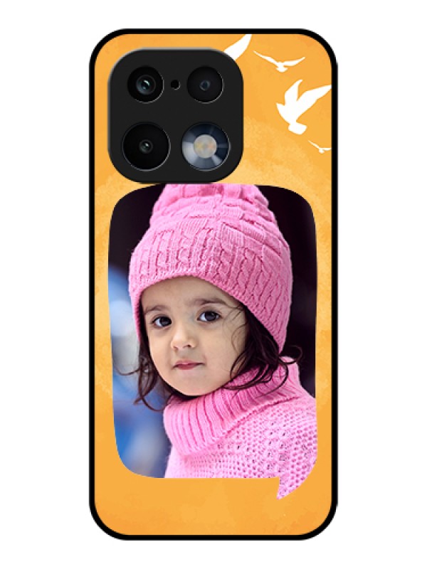 Custom Realme 16 Pro 5G Custom Glass Phone Case - Water Color Design With Bird Icons
