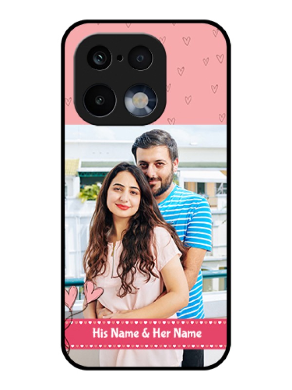 Custom Realme 16 Pro 5G Custom Glass Phone Case - Love Design Peach Color