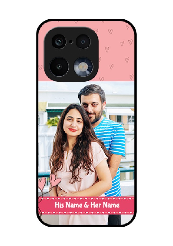 Realme 16 Pro 5G Custom Glass Phone Case - Love Design Peach Color