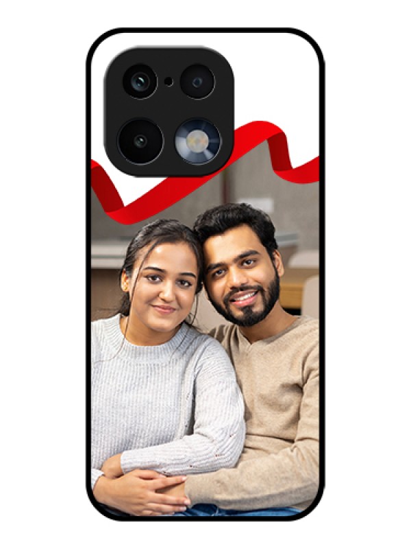 Custom Realme 16 Pro 5G Custom Glass Phone Case - Red Ribbon Frame Design