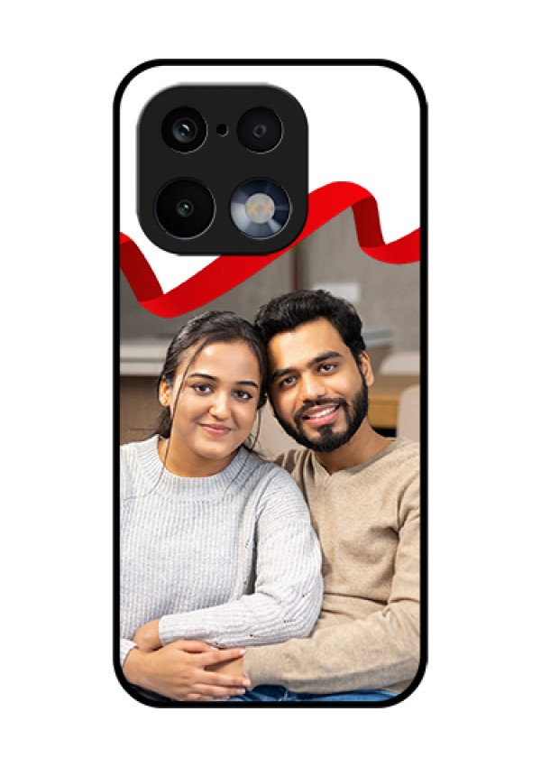 Realme 16 Pro 5G Custom Glass Phone Case - Red Ribbon Frame Design