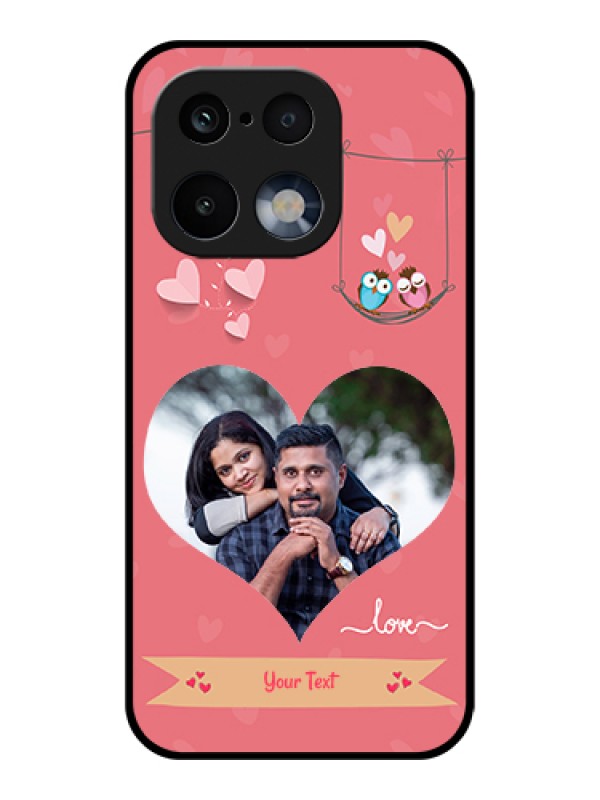 Custom Realme 16 Pro 5G Custom Glass Phone Case - Peach Color Love Design