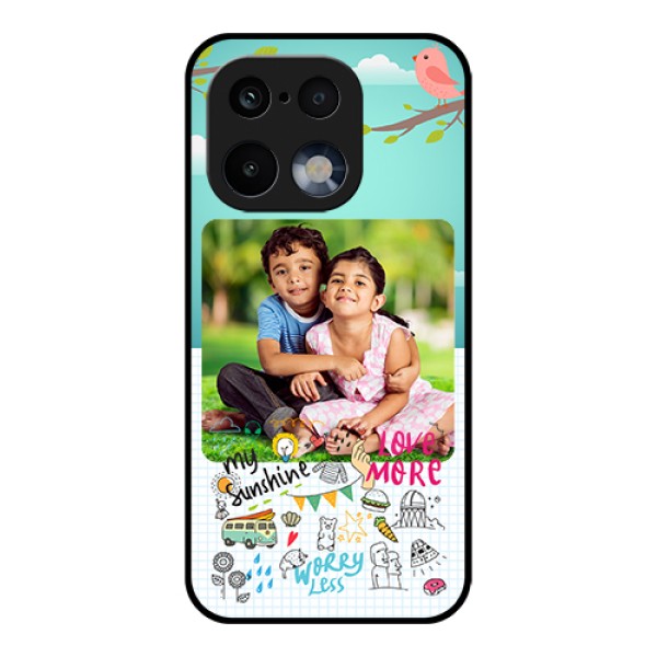 Realme 16 Pro 5G Custom Glass Phone Case - Doodle Love Design