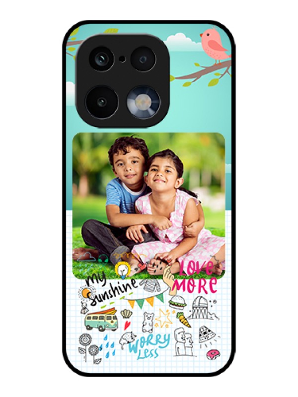 Custom Realme 16 Pro 5G Custom Glass Phone Case - Doodle Love Design