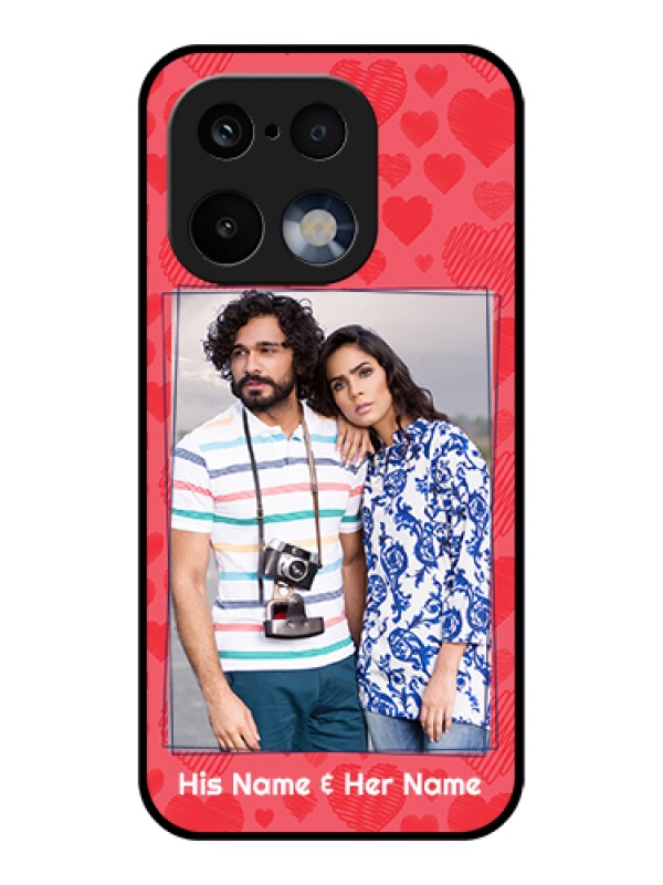 Custom Realme 16 Pro 5G Custom Glass Phone Case - With Red Heart Symbols Design
