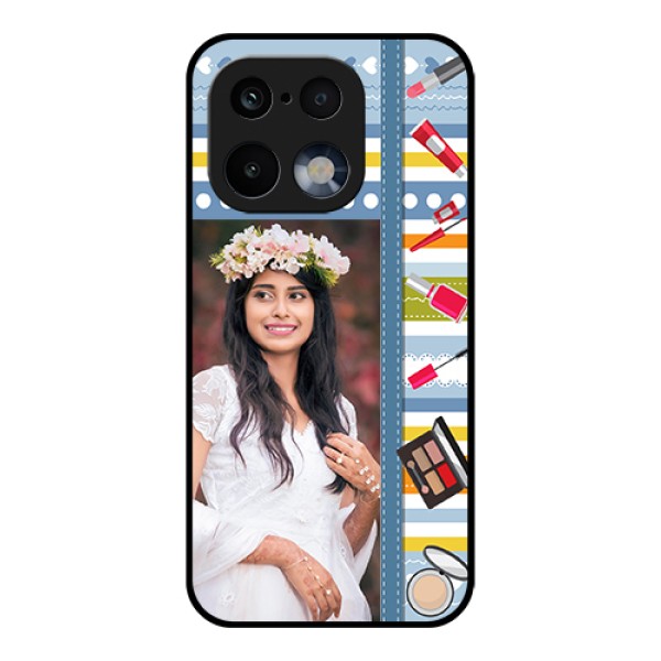 Realme 16 Pro 5G Custom Glass Phone Case - Makeup Icons Design