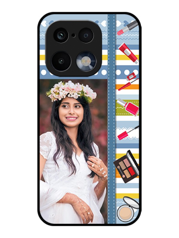Custom Realme 16 Pro 5G Custom Glass Phone Case - Makeup Icons Design