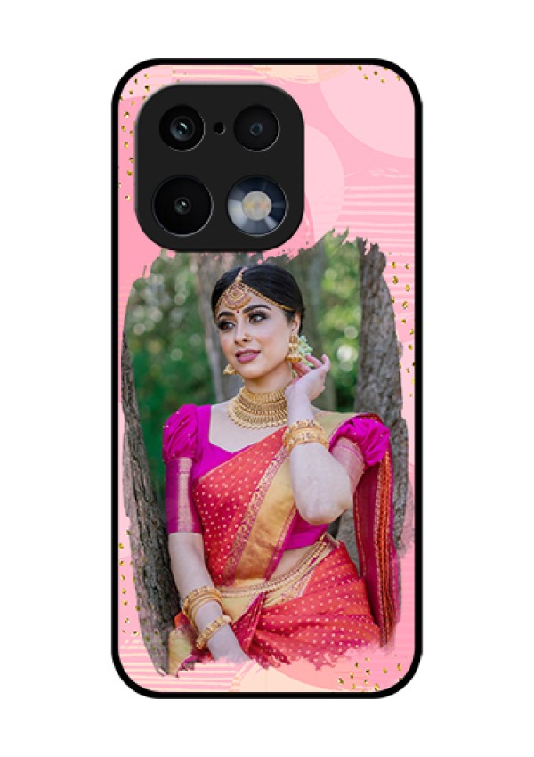 Realme 16 Pro 5G Custom Glass Phone Case - Gold Glitter Splash Design