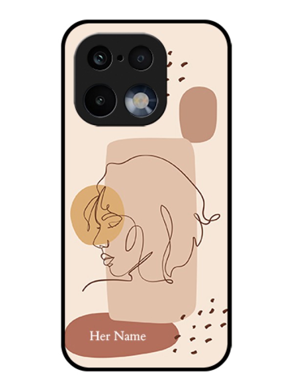 Custom Realme 16 Pro 5G Custom Glass Phone Case - Calm Woman Line Art Design