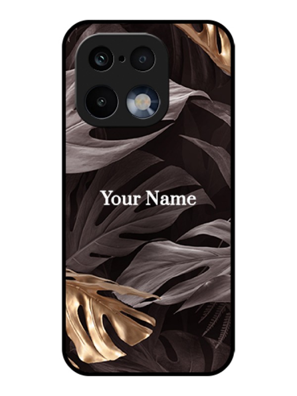 Custom Realme 16 Pro 5G Custom Glass Phone Case - Wild Leaves Digital Paint Design