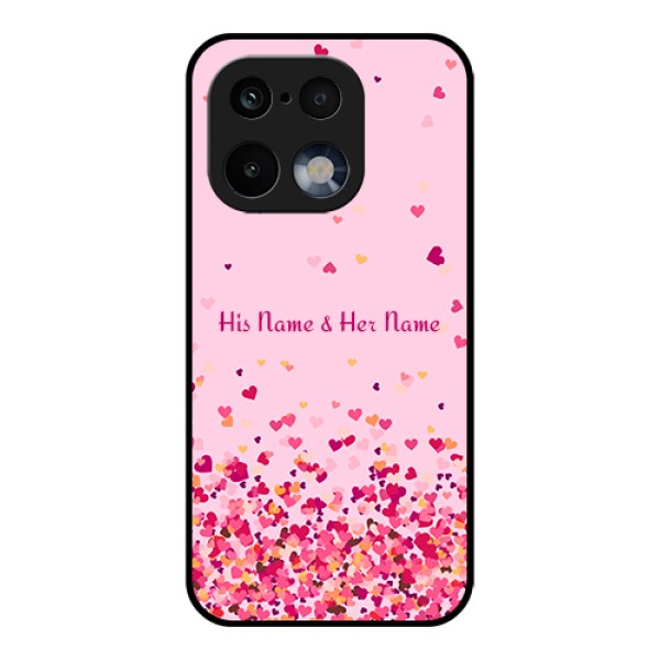 Realme 16 Pro 5G Custom Glass Phone Case - Floating Hearts Design