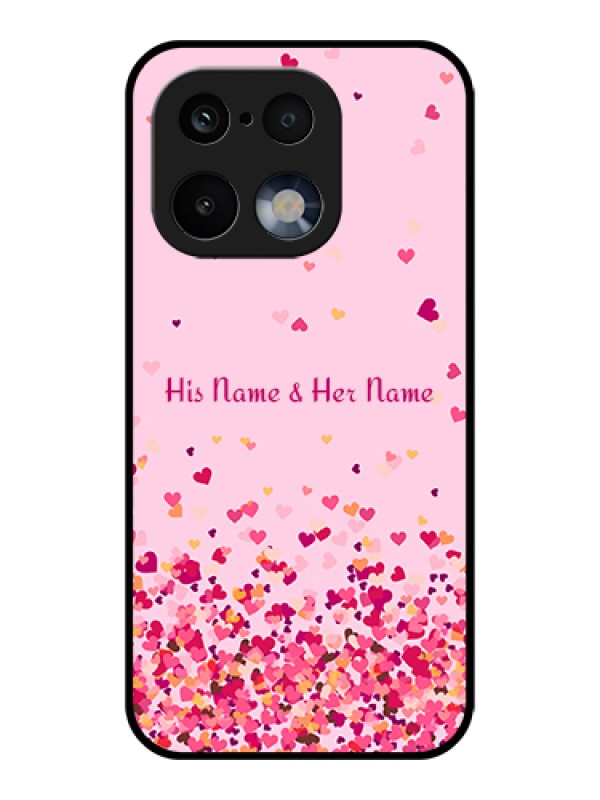 Custom Realme 16 Pro 5G Custom Glass Phone Case - Floating Hearts Design
