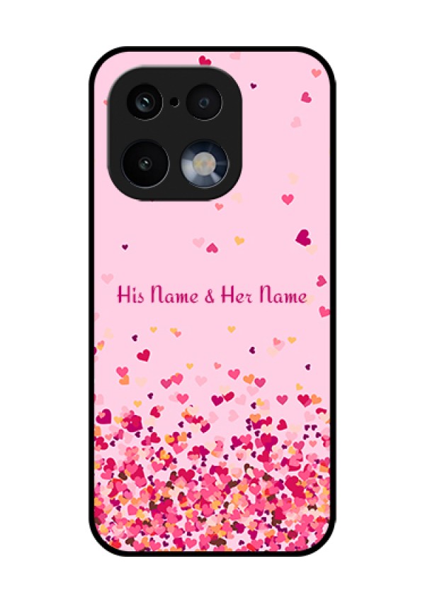 Realme 16 Pro 5G Custom Glass Phone Case - Floating Hearts Design