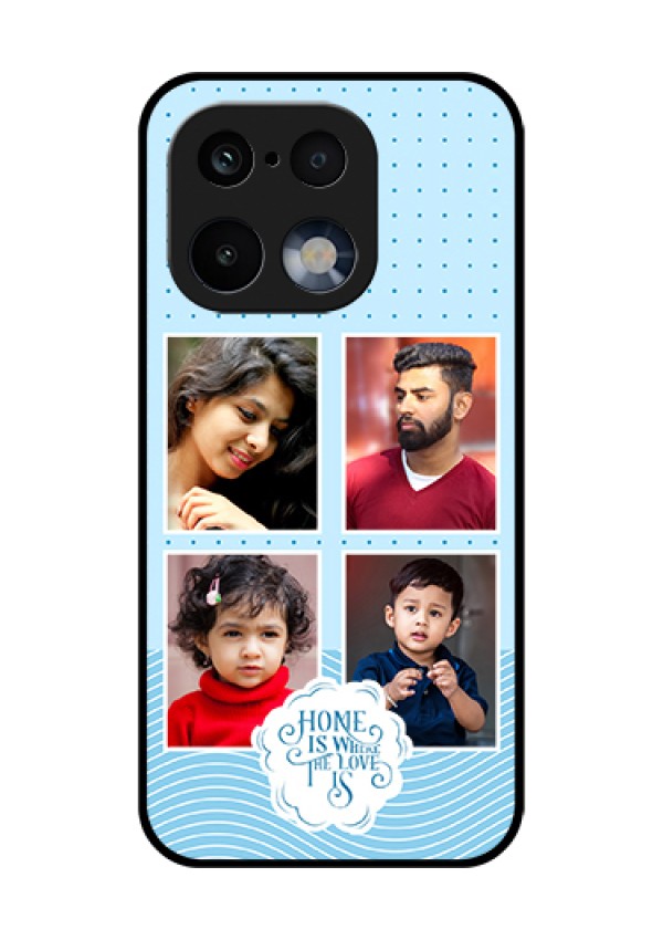 Realme 16 Pro 5G Custom Glass Phone Case - Cute Love Quote With 4 Pic Upload Design