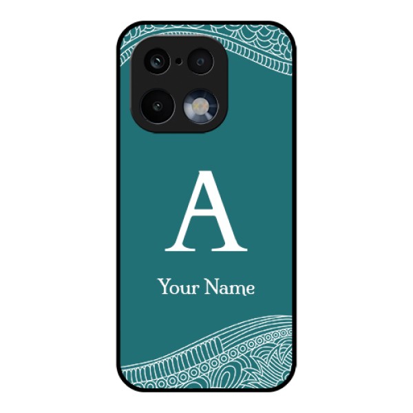 Realme 16 Pro 5G Custom Glass Phone Case - Line Art Pattern With Custom Name Design Realme 16 Pro 5G Custom Glass Phone Case - Line Art Pattern With Custom Name Design