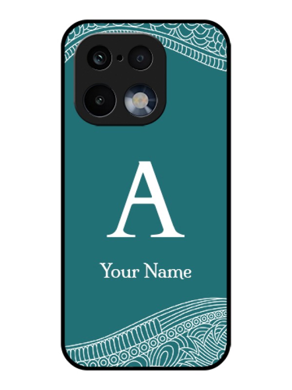 Custom Realme 16 Pro 5G Custom Glass Phone Case - Line Art Pattern With Custom Name Design