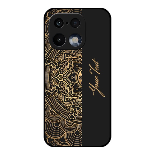 Realme 16 Pro 5G Custom Glass Phone Case - Mandala Art With Custom Text Design