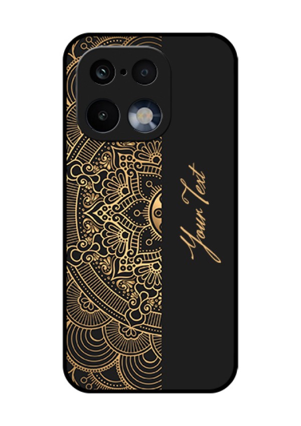 Realme 16 Pro 5G Custom Glass Phone Case - Mandala Art With Custom Text Design