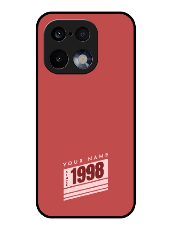 Custom Realme 16 Pro 5G Custom Glass Phone Case - Red Custom Year Of Birth Design