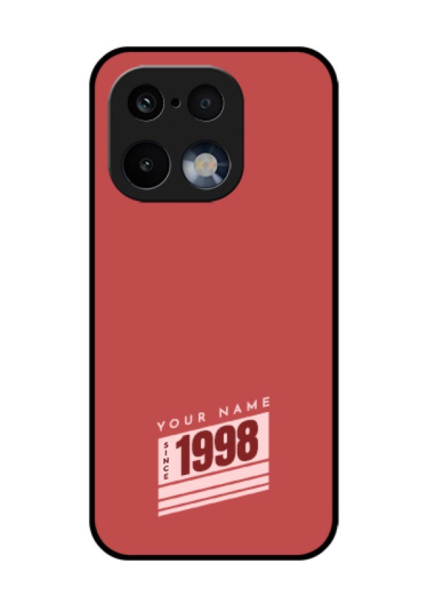 Realme 16 Pro 5G Custom Glass Phone Case - Red Custom Year Of Birth Design