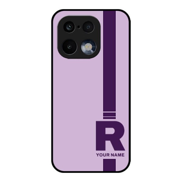 Realme 16 Pro 5G Custom Glass Phone Case - Simple Dual Tone Stripe With Name Design