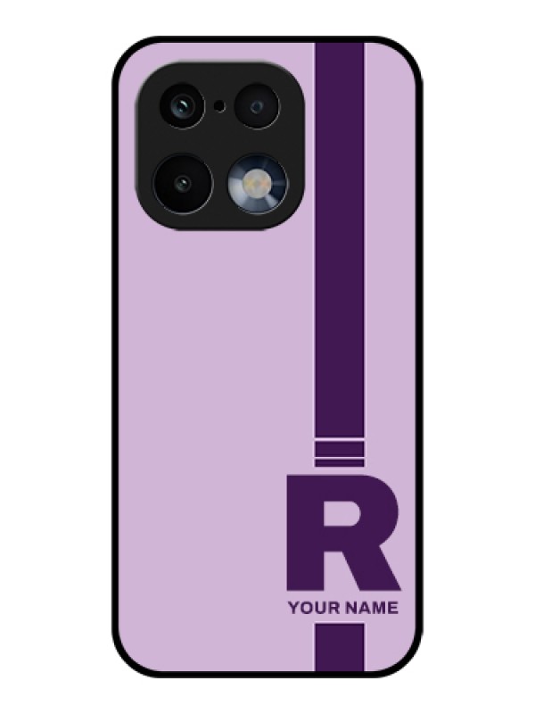Custom Realme 16 Pro 5G Custom Glass Phone Case - Simple Dual Tone Stripe With Name Design