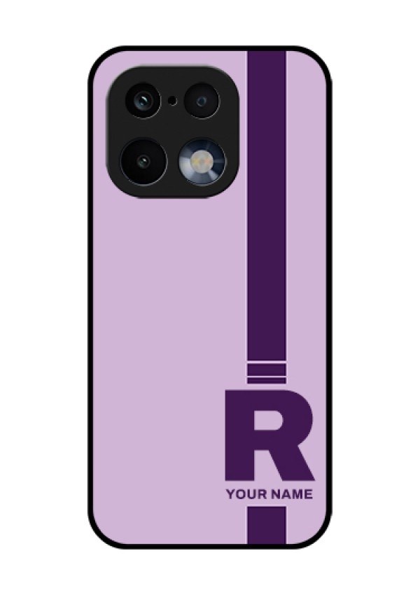 Realme 16 Pro 5G Custom Glass Phone Case - Simple Dual Tone Stripe With Name Design