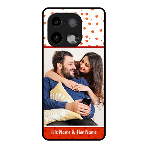 Realme 16 Pro Plus 5G Custom Glass Phone Case - Orange Love Symbol Design